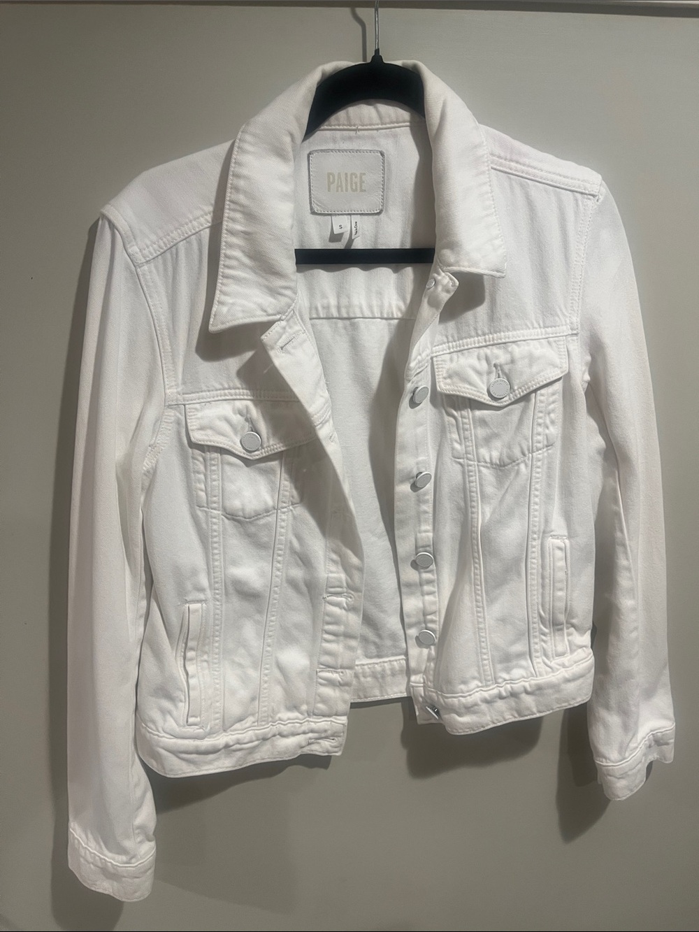 PAIGE White Denim Jacket